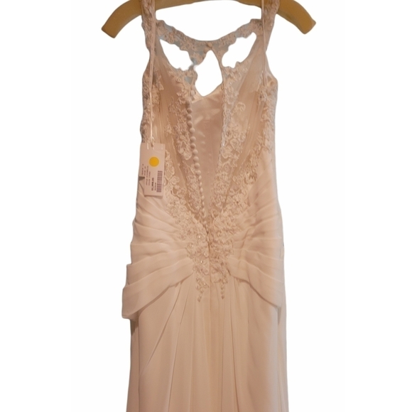 Ellis Lace Sweetheart Slim Ruched Beadedd Wedding Dress - Picture 6 of 13